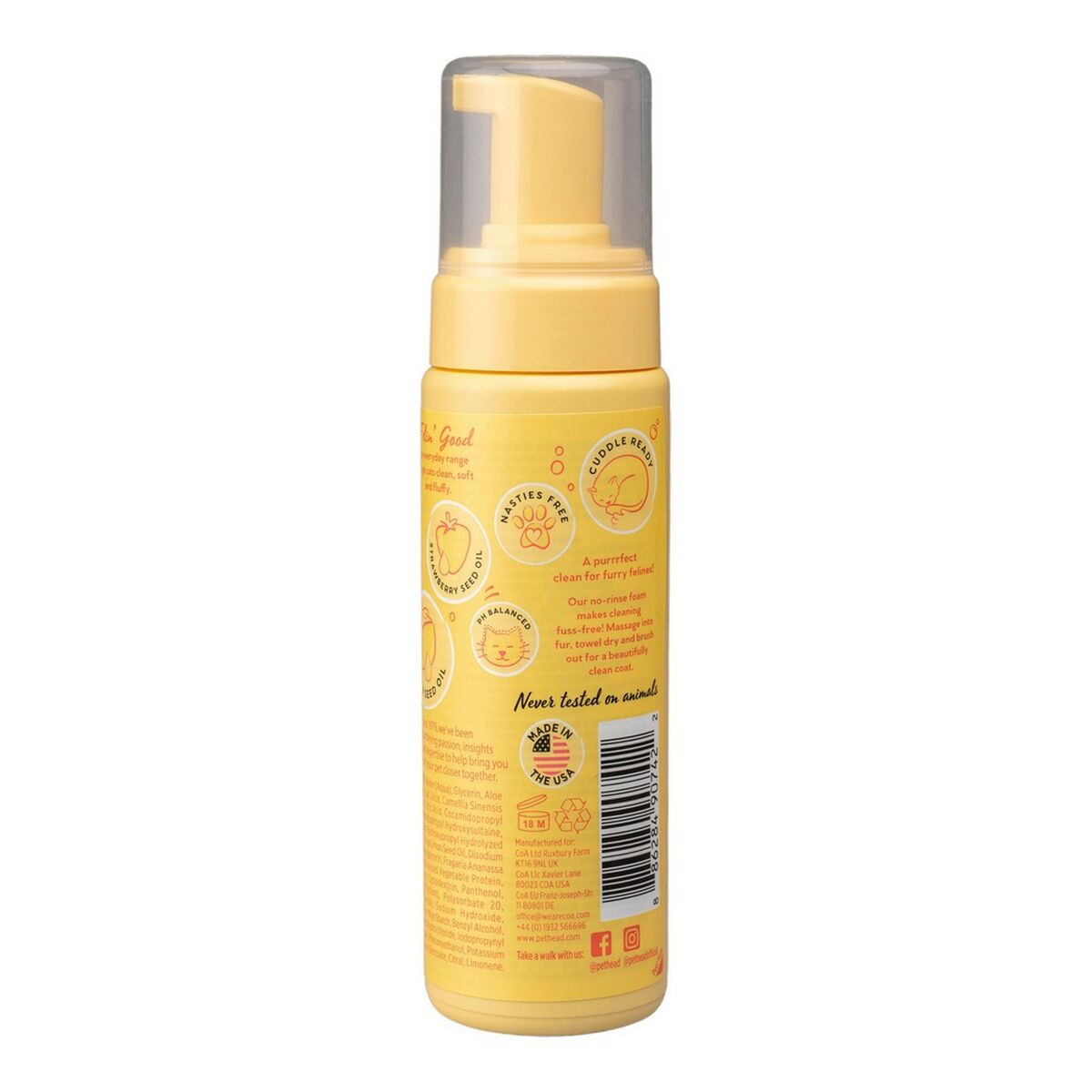 Shampooing Sec Pet Head Felin' Good Mousse pour Chat